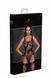 Боді Noir Handmade F242 Tulle body with patterned flock embroidery - S SX0151 7