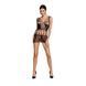 Бодістокінг &mdash; мінісукня з метеликами Passion BS090 black SO6388 3