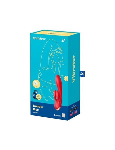 Смарт вібратор кролик із подвійним відростком Satisfyer Double Flex Red SO6092