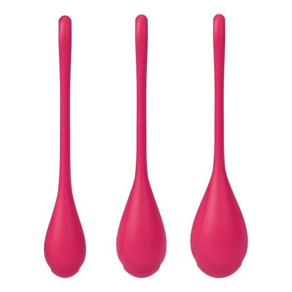 Набір йоні намистин Satisfyer Yoni Power 1 Red, діаметр 2-2,5-3 см, вага 22-46-74 г SO5547