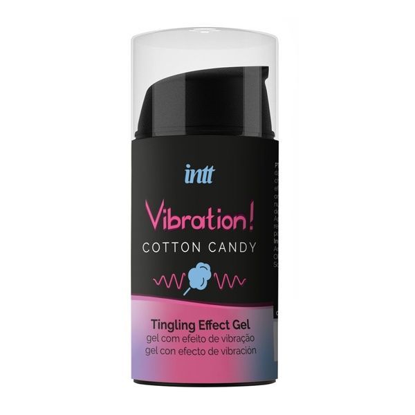 Рідкий вібратор Intt Vibration Cotton Candy (15 мл), густий гель, дуже смачний, діє до 30 хвилин SO9812