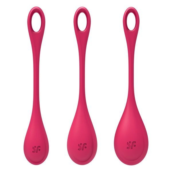 Набір йоні намистин Satisfyer Yoni Power 1 Red, діаметр 2-2,5-3 см, вага 22-46-74 г SO5547