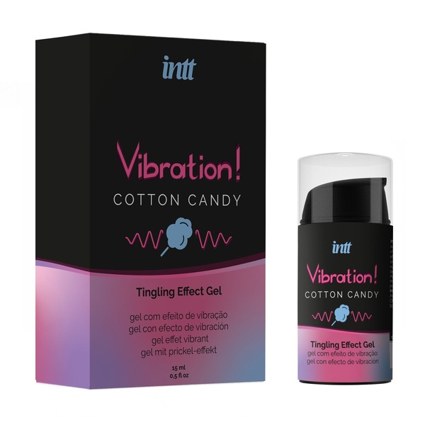 Рідкий вібратор Intt Vibration Cotton Candy (15 мл), густий гель, дуже смачний, діє до 30 хвилин SO9812