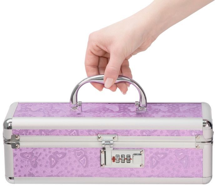 Кейс для зберігання секс-іграшок BMS Factory - The Toy Chest Lokable Vibrator Case Purple з кодовим замком SO5562