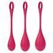 Набір йоні намистин Satisfyer Yoni Power 1 Red, діаметр 2-2,5-3 см, вага 22-46-74 г SO5547 1