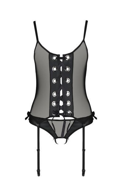NESSY CORSET black L/XL - Passion SO8454