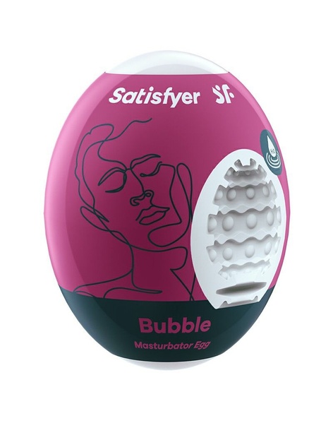 Самозмащувальний мастурбатор-яйце Satisfyer Masturbator Egg Bubble, одноразовий, не потребує змазки SO5521