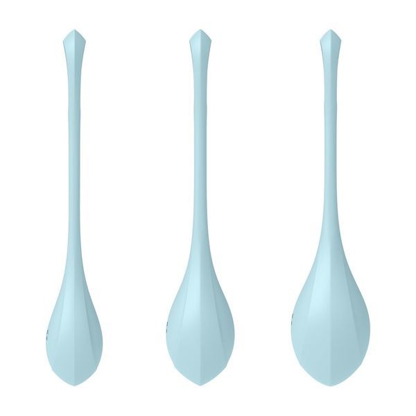 Набір йоні намистин Satisfyer Yoni Power 2 Light Blue, діаметр 2-2,5-3см, маса 22-44-73 г SO5548