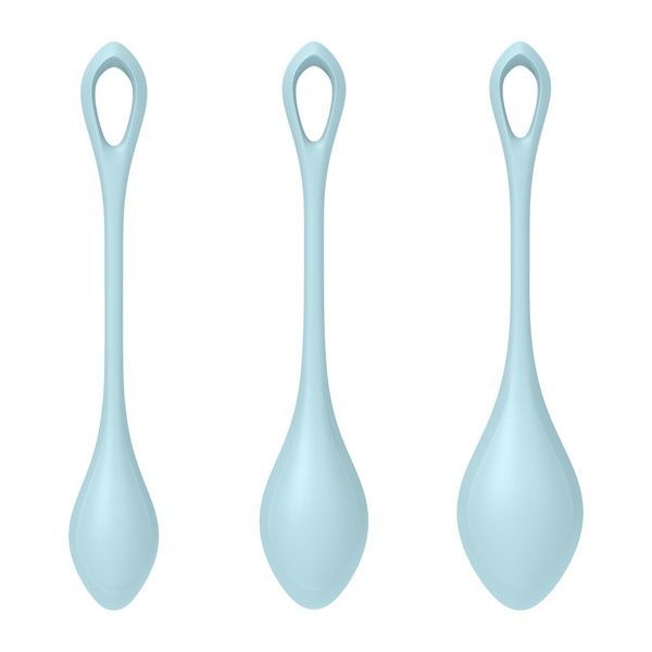 Набір йоні намистин Satisfyer Yoni Power 2 Light Blue, діаметр 2-2,5-3см, маса 22-44-73 г SO5548