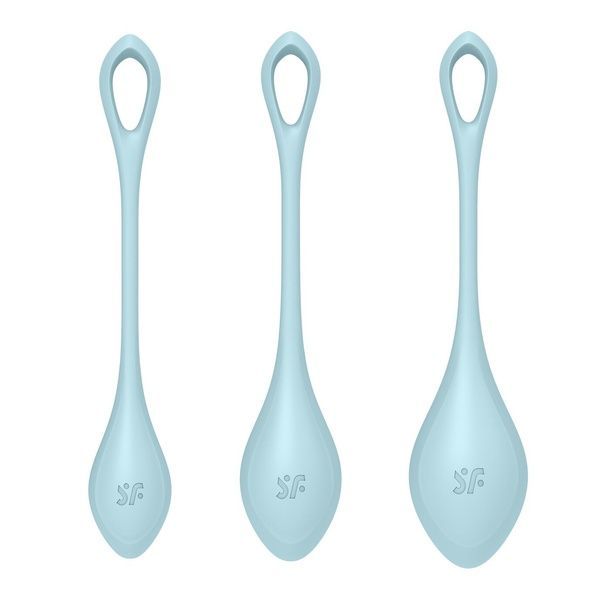 Набір йоні намистин Satisfyer Yoni Power 2 Light Blue, діаметр 2-2,5-3см, маса 22-44-73 г SO5548