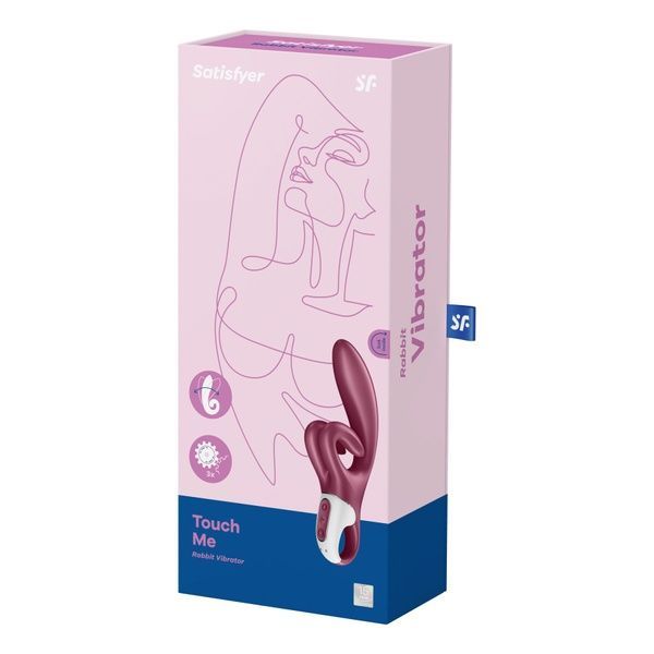 Вібратор-кролик Satisfyer Touch Me Red, подвійний відросток, 3 потужні мотори SO7776