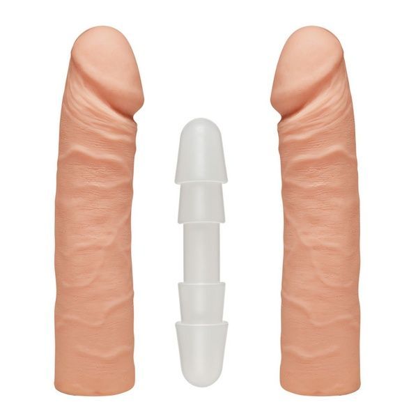 Фалоімітатор подвійний Doc Johnson The D - Double D - 16 Inch - ULTRASKYN, діаметр 4,4 см, Vack-U-Lo SO1575