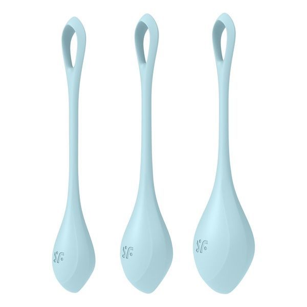 Набір йоні намистин Satisfyer Yoni Power 2 Light Blue, діаметр 2-2,5-3см, маса 22-44-73 г SO5548