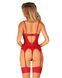 Комплект корсет та стрінги Obsessive Ingridia corset & thong XL/2XL, червоний SO9028 2