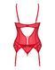 Комплект корсет та стрінги Obsessive Ingridia corset & thong XL/2XL, червоний SO9028 4