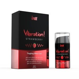 Рідкий вібратор Intt Vibration Strawberry (15 мл), густий гель, дуже смачний, діє до 30 хвилин SO2921