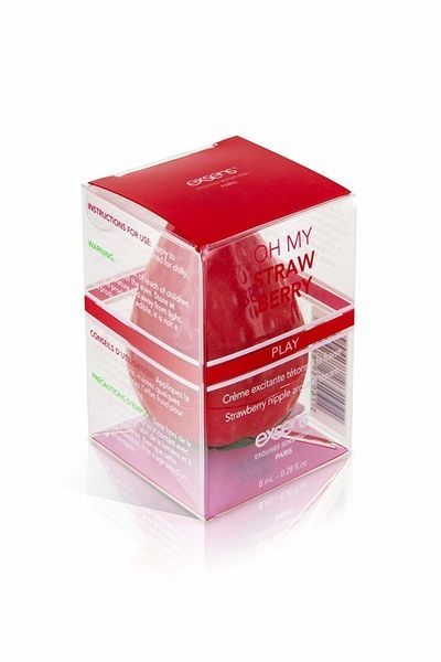Збуджувальний крем для сосків EXSENS Oh My Strawberry (8 мл) з жожоба та олією ши, їстівний SO3335