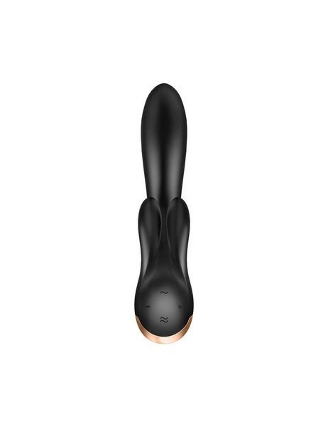 Смарт вібратор-кролик із подвійним відростком Satisfyer Double Flex Black SO6094