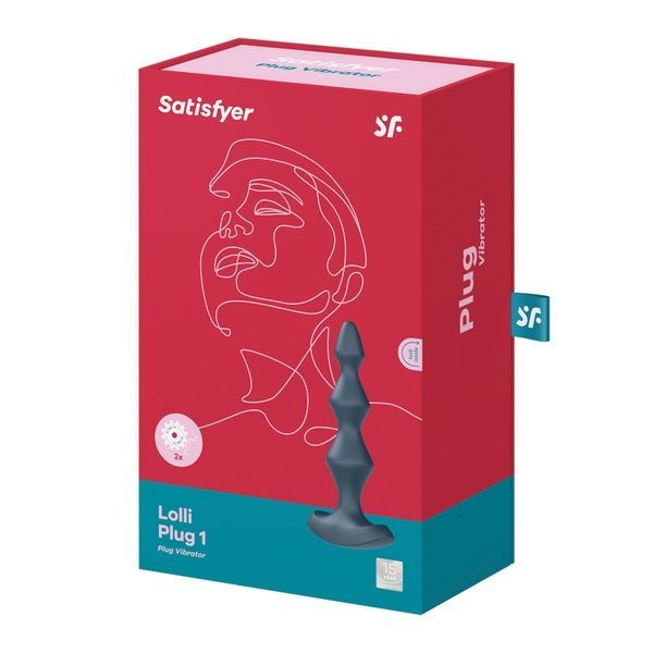 Анальний стимулятор-намистини з двома моторами Satisfyer Lolli-Plug 1 Dark teal SO4924