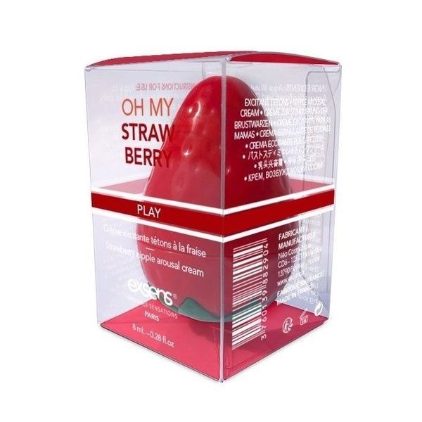 Збуджувальний крем для сосків EXSENS Oh My Strawberry (8 мл) з жожоба та олією ши, їстівний SO3335
