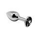 Металева анальна пробка з кристалом Alive Mini Metal Butt Plug Black M SO6000