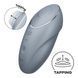 Вібростимулятор-пульсатор Satisfyer Tap & Climax 1 Bluegrey, ефект постукування пальцем, 2 мотори SX0568