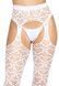 Leg Avenue Heart net suspender hose OS White SO7910 6