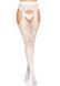 Leg Avenue Heart net suspender hose OS White SO7910 3