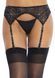 Пояс для чулок со стразами Leg Avenue Rhinestone Garterbelt Black One Size SO9141 фото