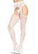 Leg Avenue Heart net suspender hose OS White SO7910 4