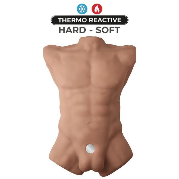 Торс з фалоімітатором на присосці SilexD Apollo L Male Torso Caramel SX0814