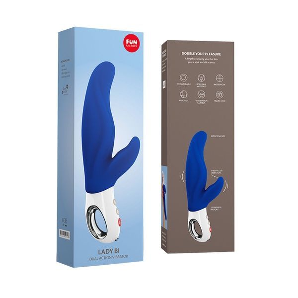 Вібратор-кролик для точки А Fun Factory LADY BI ultramarine, 2 мотори, 12 режимів SX0943