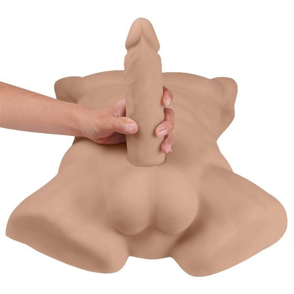 Торс з фалоімітатором на присосці SilexD Apollo L Male Torso Caramel SX0814
