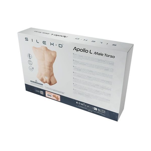 Торс з фалоімітатором на присосці SilexD Apollo L Male Torso Caramel SX0814