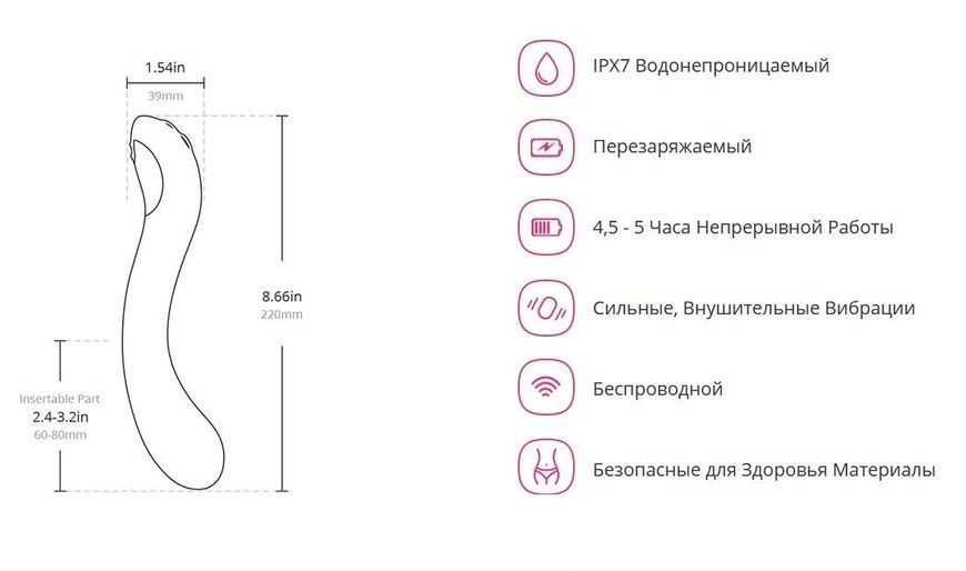Осцилюючий смарт вібратор для точки G Lovense Osci 2 SO4088