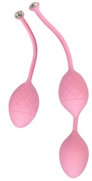 Розкішні вагінальні кульки PILLOW TALK - Frisky Pink з кристалом, діаметр 3,2 см, вага 49-75 г SO2721