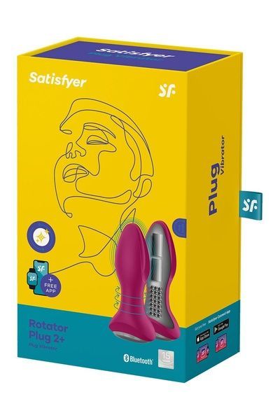 Анальна смарт вібропробка із перлинним масажем Satisfyer Rotator Plug 2+ Violet SO6280