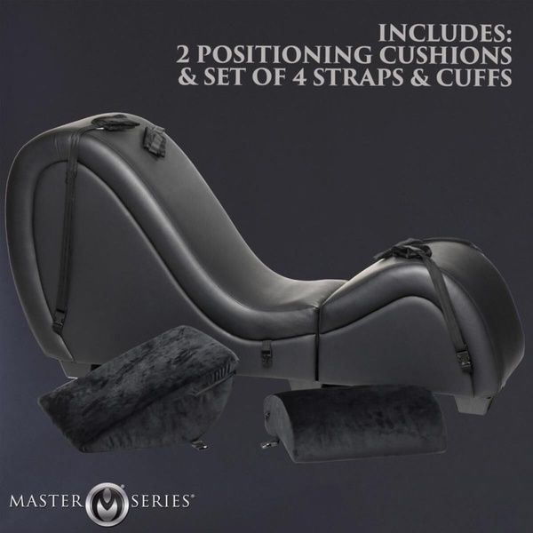 Секс-крісло з подушками Master Series Kinky Sex Lounge with Cushions - Black SX1192