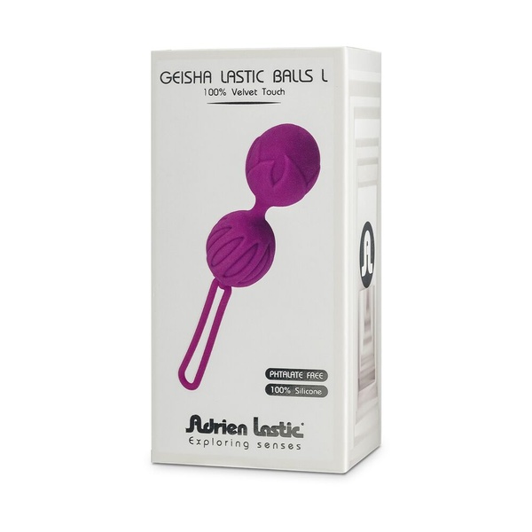 Вагінальні кульки Adrien Lastic Geisha Lastic Balls BIG Violet (L), діаметр 4 см, вага 90 гр AD40293