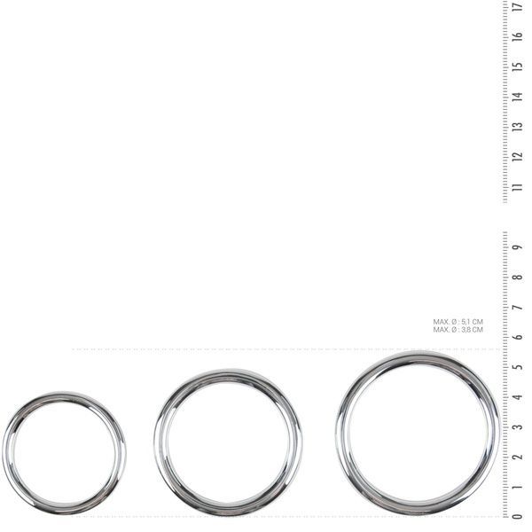 Набір ерекційних кілець Sinner Gear Unbendable &ndash; Cock/Ball Ring & Glans Ring Set SO4584