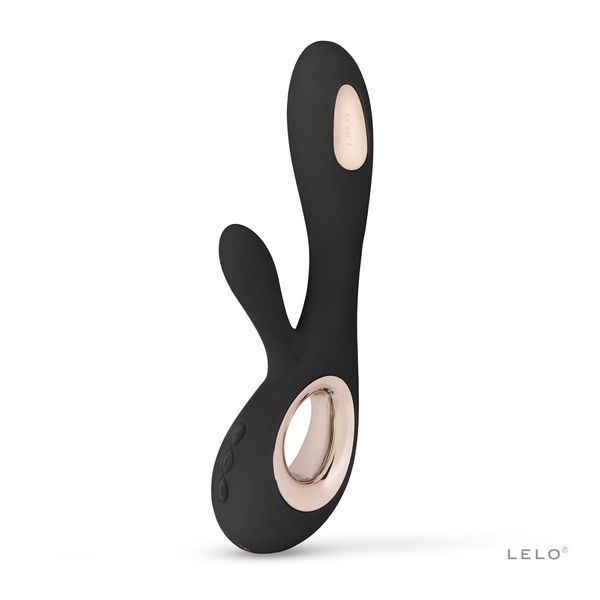 Вібратор-кролик LELO Soraya Wave Black, манливі рухи стовбура SO8112