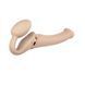 Безремневой страпон с вибрацией Strap-On-Me Vibrating Flesh M, диаметр 3,3см, пульт ДУ, регулируемый SO3355 фото