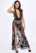 Платье Noir Handmade F312 Divinity long flocked mesh dress with open back - L SX0311 фото 3
