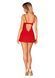Пеньюар Obsessive Ingridia chemise & thong XL/2XL, красный, сорочка, стринги SO9036 фото 7