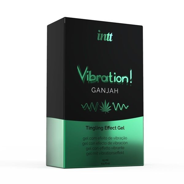 Рідкий вібратор Intt Vibration Ganjah (15 мл), густий гель, незвичайний смак, діє до 30 хвилин SO3347