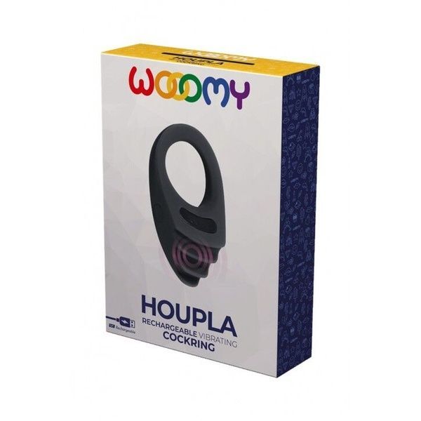Ерекційне віброкільце Wooomy Houpla, 10 режимів вібрації, діаметр 3 см SO7439