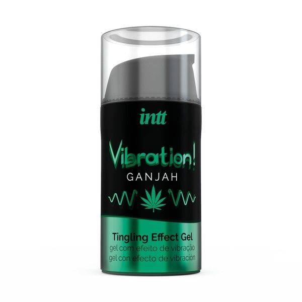 Рідкий вібратор Intt Vibration Ganjah (15 мл), густий гель, незвичайний смак, діє до 30 хвилин SO3347