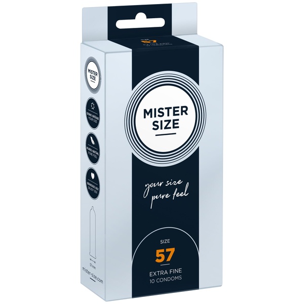 Презервативи Mister Size - pure feel - 57 (10 condoms), товщина 0,05 мм SO8045