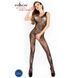 Бодістокінг Passion BS020 black, комбінезон, фантазійний візерунок PBS020B 2