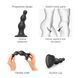 Насадка для страпона Strap-On-Me Dildo Plug Beads Black M SO8984 3